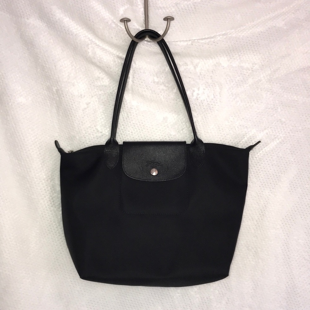Longchamp Nylon Tote Bag - Black